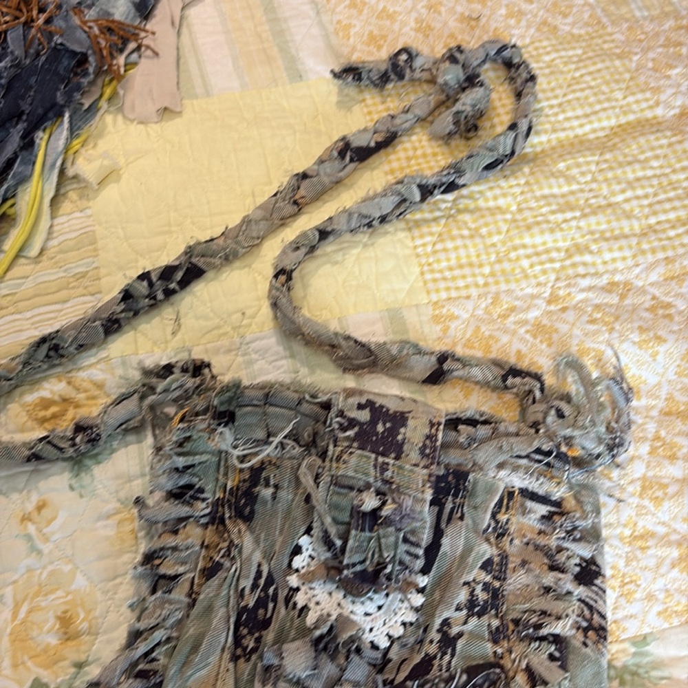 Camo handmade fringe boho bag - Picture 4 of 6